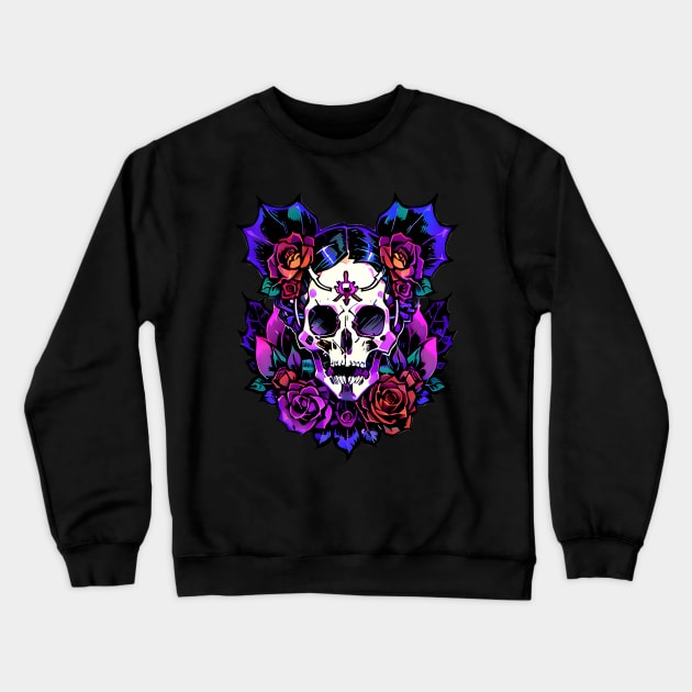 Cyberpunk Flowers Crewneck Sweatshirt by CGI Studios